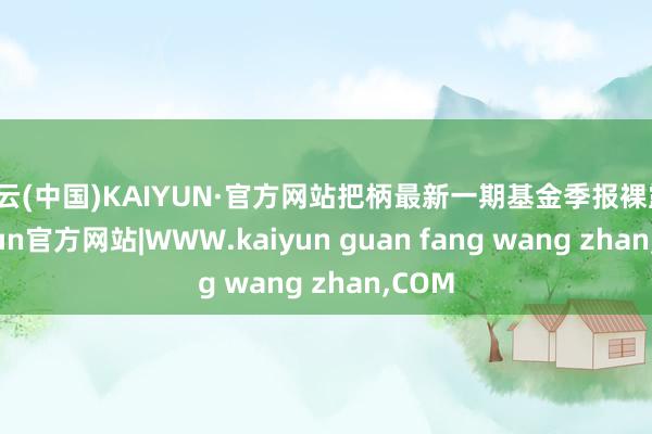 开云(中国)KAIYUN·官方网站把柄最新一期基金季报裸露-kaiyun官方网站|WWW.kaiyun guan fang wang zhan,COM