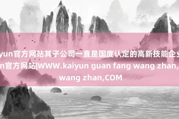kaiyun官方网站其子公司一直是国度认定的高新技能企业-kaiyun官方网站|WWW.kaiyun guan fang wang zhan,COM