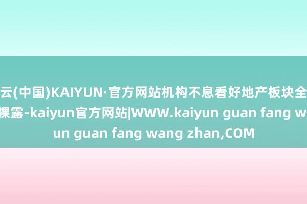 开云(中国)KAIYUN·官方网站机构不息看好地产板块全体弘扬克而瑞数据裸露-kaiyun官方网站|WWW.kaiyun guan fang wang zhan,COM