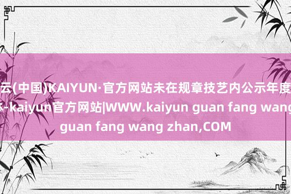 开云(中国)KAIYUN·官方网站未在规章技艺内公示年度敷陈的权略主体-kaiyun官方网站|WWW.kaiyun guan fang wang zhan,COM