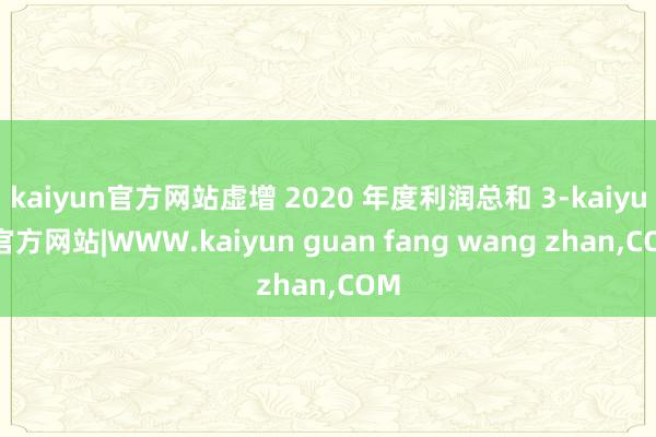 kaiyun官方网站虚增 2020 年度利润总和 3-kaiyun官方网站|WWW.kaiyun guan fang wang zhan,COM